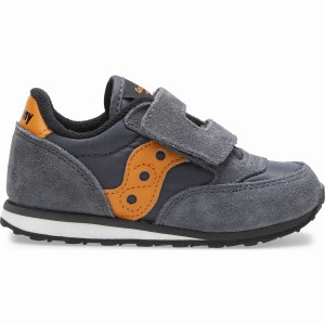 Kids' Saucony Baby Jazz Hook & Loop Sneakers Grey / Orange | UAE S10934-R24