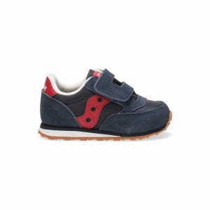 Kids' Saucony Baby Jazz Hook & Loop Sneakers Navy / Red | UAE S48695-P94