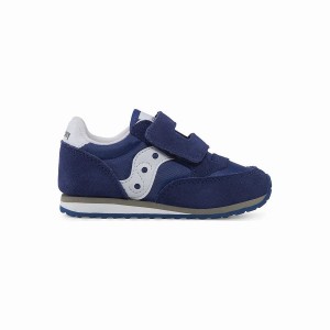 Kids' Saucony Baby Jazz Hook & Loop Sneakers Navy / White | UAE S25639-Z18