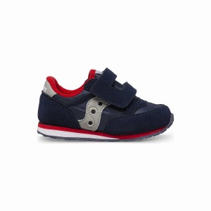 Kids' Saucony Baby Jazz Hook & Loop Sneakers Navy / Grey / Red | UAE S17536-X43