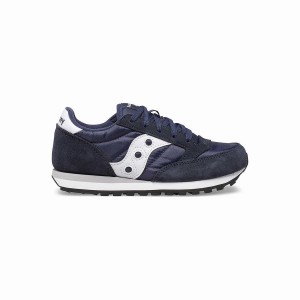 Kids' Saucony Jazz Original Sneakers Navy / White | UAE S15867-H96