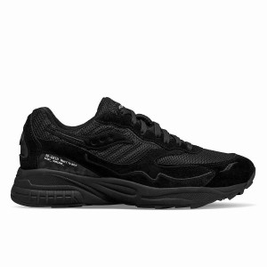 Men's Saucony 3D Grid Hurricane Event Horizon Sneakers Black | UAE S60815-P26