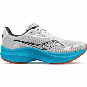 Men's Saucony Axon 3 Running Shoes White / Blue | UAE S04932-E42