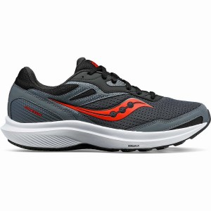 Men's Saucony Cohesion 16 Walking Shoes Grey / Red Blue | UAE S72039-Y93