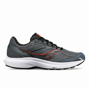 Men's Saucony Cohesion 17 Wide Running Shoes Grey / Black | UAE S25149-J45