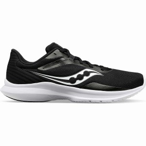 Men's Saucony Convergence Walking Shoes Black / White | UAE S93267-K96