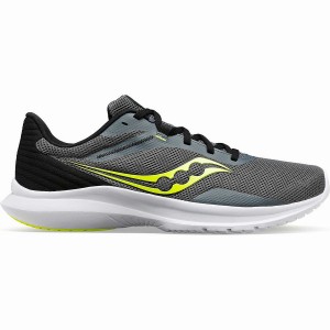 Men's Saucony Convergence Walking Shoes Grey / Yellow | UAE S98301-Q19