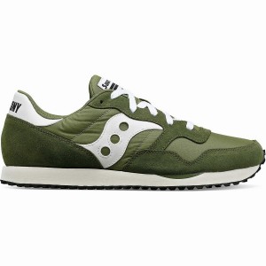 Men's Saucony DXN Trainer Sneakers Green / White | UAE S93627-L96