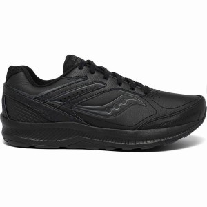 Men's Saucony Echelon Walker 3 Wide Walking Shoes Black | UAE S83152-A32