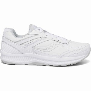 Men's Saucony Echelon Walker 3 Wide Walking Shoes White | UAE S86450-S96