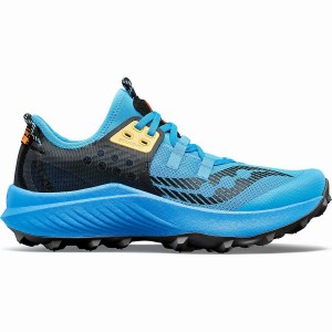 Men's Saucony El Cruce Endorphin Rift Running Shoes Blue / Black | UAE S81720-Q63