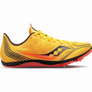 Men's Saucony Endorphin 3 Spike Track Spikes Gold / Red | UAE S17504-R26