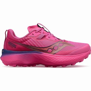 Men's Saucony Endorphin Edge Running Shoes Pink / Navy | UAE S89605-F93