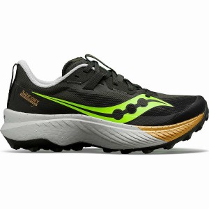 Men's Saucony Endorphin Edge Running Shoes Umbra / Slime | UAE S23059-H63