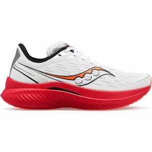 Men's Saucony Endorphin Speed 3 Running Shoes White / Black / Red | UAE S56812-L16