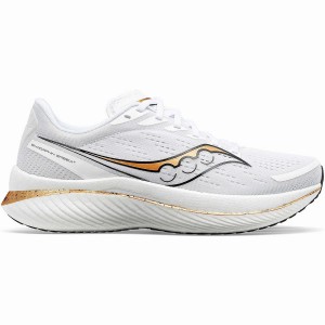 Men's Saucony Endorphin Speed 3 Running Shoes White / Gold | UAE S76852-X62