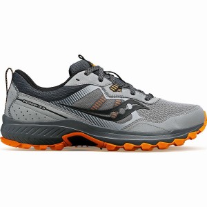 Men's Saucony Excursion TR16 Trail Running Shoes Grey / Orange | UAE S75319-P81