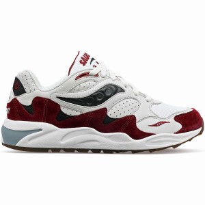 Men's Saucony Grid Shadow 2 Sneakers Cream / Red | UAE S09421-Z05