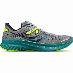 Men's Saucony Guide 16 Running Shoes Grey / Green | UAE S71948-D08