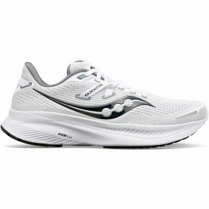 Men's Saucony Guide 16 Running Shoes White / Black | UAE S80942-M16