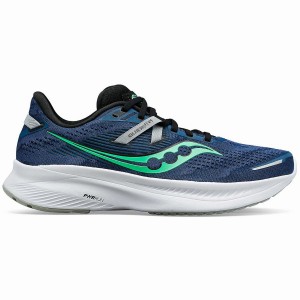 Men's Saucony Guide 16 Wide Running Shoes Navy / Turquoise | UAE S10857-H94