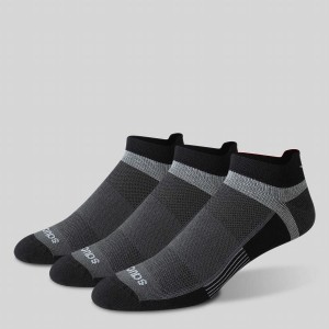 Men's Saucony Inferno Liteweight 3-Pack Socks Black | UAE S87301-J81