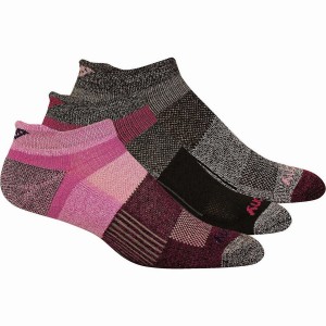 Men's Saucony Inferno No Show Tab 3-Pack Socks Pink | UAE S23107-F08