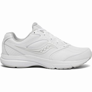 Men's Saucony Integrity Walker 3 Wide Walking Shoes White | UAE S85492-N47