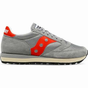 Men's Saucony Jazz 81 Sneakers Grey / Red | UAE S05648-H51