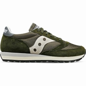 Men's Saucony Jazz 81 Sneakers Olive / Grey | UAE S45321-T24