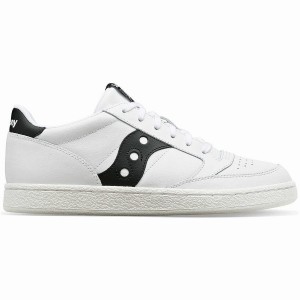 Men's Saucony Jazz Court PU Sneakers White / Black | UAE S96514-E91