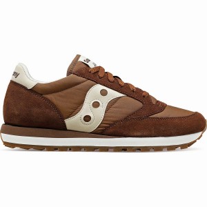 Men's Saucony Jazz Original Sneakers Brown / Cream | UAE S95038-N92