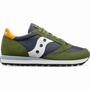 Men's Saucony Jazz Original Sneakers Green / Navy | UAE S40395-B27