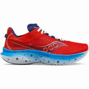 Men's Saucony Kinvara 14 Liberty Running Shoes Red / White / Blue | UAE S43508-U92