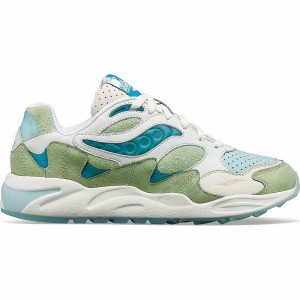 Men's Saucony Marsh Grid Shadow 2 Sneakers Green / Brown | UAE S87926-P21