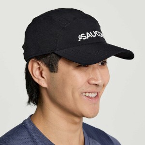 Men's Saucony Outpace Hats Black | UAE S96431-C17