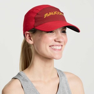 Men's Saucony Outpace Hats Red | UAE S19834-U91