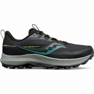 Men's Saucony Peregrine 13 Running Shoes Black / Khaki | UAE S80567-T70