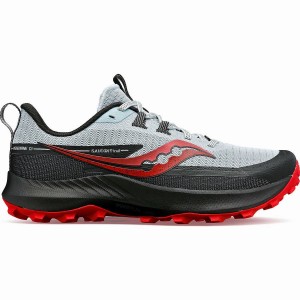 Men's Saucony Peregrine 13 Running Shoes Blue / Red | UAE S82950-P35