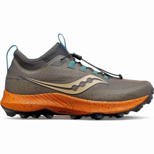 Men's Saucony Peregrine 13 ST Trail Running Shoes Brown | UAE S30427-R82