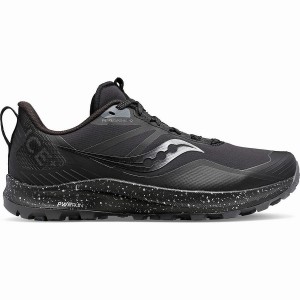 Men's Saucony Peregrine ICE+ 3 Running Shoes Black / Grey | UAE S28340-P98