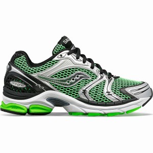 Men's Saucony ProGrid Triumph 4 Sneakers Green / Silver | UAE S97086-N50