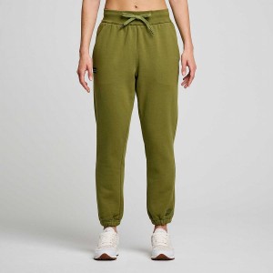 Men's Saucony Recovery Sweatpants Khaki | UAE S14605-M72