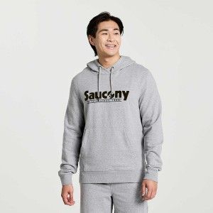 Men's Saucony Rested Hoodie Light Grey | UAE S60194-K23