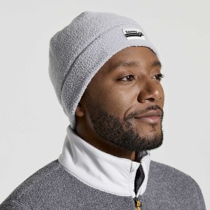 Men's Saucony Rested Sherpa Beanie Light Grey | UAE S73614-F80