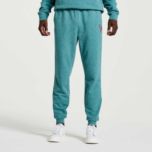 Men's Saucony Rested Sweatpants Turquoise | UAE S74396-U37