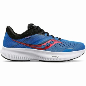 Men's Saucony Ride 16 Running Shoes Blue / Black | UAE S18350-B68