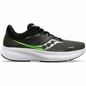 Men's Saucony Ride 16 Running Shoes Umbra / Slime | UAE S74560-S21