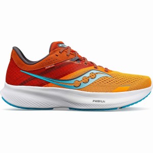 Men's Saucony Ride 16 Wide Running Shoes Yellow / Orange | UAE S03247-L91