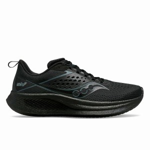 Men's Saucony Ride 17 Running Shoes Black | UAE S51472-V01